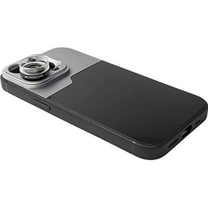 SYSTEM-S Macrolens 2,8 x HD-filter met zwarte hoes voor iPhone 14 Pro