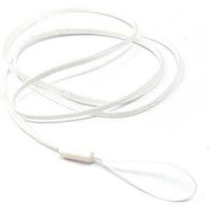 System-S 5 x halsband schouderband met lus in wit voor smartphone MP3-speler