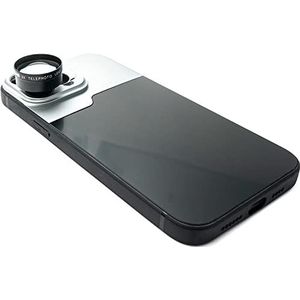 SYSTEM-S Zoom Lens 3X Tele Lens Filter met Hoes in Zwart voor iPhone 14 Pro Max