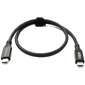 System-S USB4-kabel 50 cm type C stekker naar stekker 40 Gbit/s 240 W USB 4.0