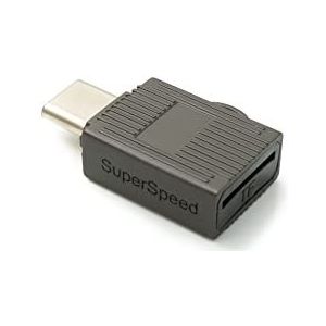 System-S USB 3.1 Type C Micro SD-kaart lezer kaartlezer SDXC adapter in grijs