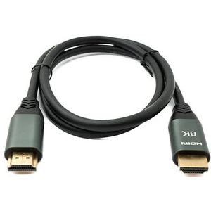 System-S HDMI 2.1 kabel 3m 8K Ultra HD standaard stekker op UHD-stekker adapter in zwart
