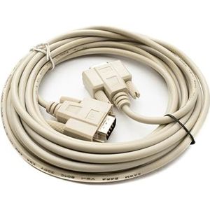 System-S D Sub Câble null modem 5 m 9 broches mâle vers mâle RS232 DB9 adaptateur gris