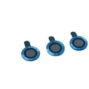 System-S Protection d'appareil photo en verre et métal pour iPhone 12 Pro Bleu