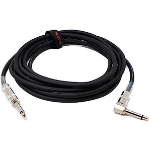 System-S Câble audio 450 cm 6,35 mm mâle vers fiche AUX coudé Noir