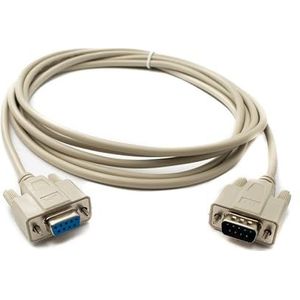 System-S D Sub Câble null modem 3 m 9 broches mâle vers femelle RS232 DB9 adaptateur gris