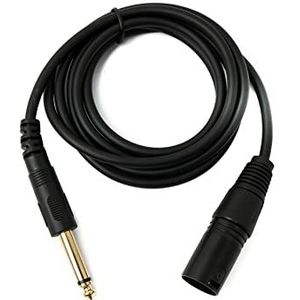 SYSTEM-S Audiokabel (6,35 mm jack naar XLR-aansluiting, 150 cm) zwart