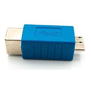 SYSTEM-S Adapter USB 3.0 type B bus naar Micro B stekker, blauwe kabel