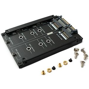 System-S NGFF B+M Key Adapter 2X M.2 SSD kaart naar 2.5 inch SATA Combo HDD