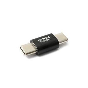 System-S USB 3.1 Gen 2 Adapter Type C Mannelijk naar Mannelijk 10 Gbit/s 100W Kabel in Zwart