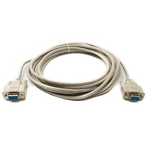 System-S D Sub Null Modem Kabel 5m 9-pins Vrouwelijk naar Vrouwelijk RS232 DB9 Adapter Grijs