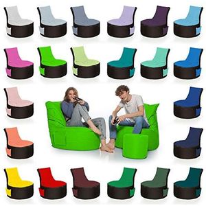 HomeIdeal - 2kleurige gamer-zitzak lounge voor volwassenen en kinderen - gaming of ontspannen - binnen en buiten omdat het waterdicht is - met EPS-korrels, kleur: zwart-neon-groen, maat: volwassenen