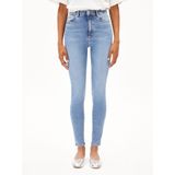 DetoxDenim - Skinny Broek - Effen - 92% Katoen - Hoge Taille