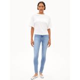 DetoxDenim - Skinny Broek - Effen - 92% Katoen - Hoge Taille