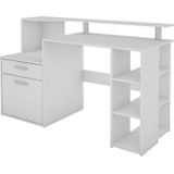 byLIVING Schreibtisch »Louise«, Breite 140 cm, Regal-Schreibtisch mit viel Stauraum