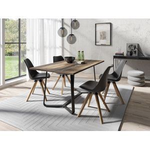 byLIVING Esstisch Talea (1-St), modernes Design, 140cm und 160cm, Artisan Eiche, Old Style Wood, Beton