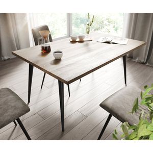 Eettafel Adesso eiken look 140x90 4-poot zwart