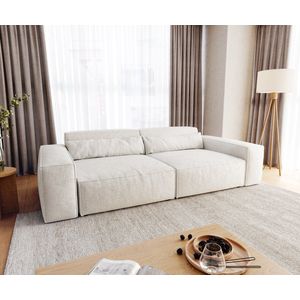 Big-Sofa Sirpio XL 270x130 cm bouclee crème-wit