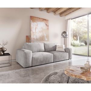 Big-sofa Lanzo L Koord Zilvergrijs 260x110 cm