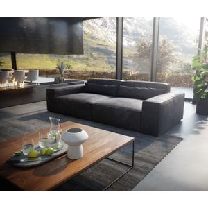 Big-Sofa Sirpio XL 270x130 cm kunstleer vintage antraciet