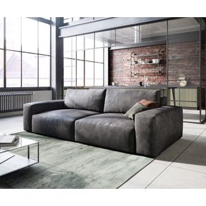 Big-sofa Lanzo L kunstleer vintage antraciet 260x110 cm