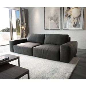 Big-sofa Lanzo XL kunstleer vintage antraciet 270x130 cm