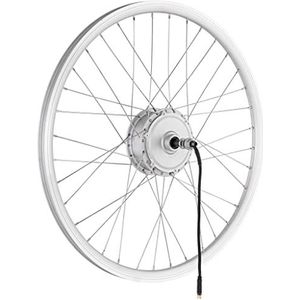 windmeile | E-Bike naafmotor hinderniswiel, uitgestraald, zilver, 20 inch, 36V/250W, E-bike, elektrische fiets, pedelec