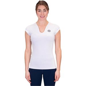 BIDI BADU - V-Neck T-shirt - Blauw - Polyester - Korte Mouwen