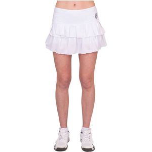 Bidi Badu - Crew - Plissérok - Wit - Sneldrogend, Geïntegreerde Balshort, Gerecycled Polyester