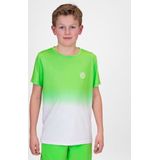 BIDI BADU Crew Gradiant Junior Tee - neon green white Shirts Kinder