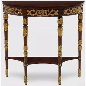 Casa Padrino luxe barokke console donkerbruin/goud 90 x 35 x H. 86 cm - Handgemaakte massief houten consoletafel - Luxe woonkamermeubels in barokke stijl - Barok meubilair