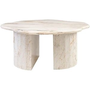Casa Padrino luxe marmeren salontafel wit-beige 106 x 105 x H. 46,5 cm - Marmeren woonkamertafel - Woonkamermeubels - Luxe meubels - Marmeren meubels - Luxe meubels - Luxe meubels