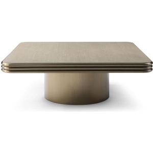Casa Padrino luxe salontafel brons 120 x 120 x H. 42,5 cm - Vierkante woonkamertafel - Woonkamermeubels - Massief houten meubelen - Luxe meubels - Luxe kwaliteit