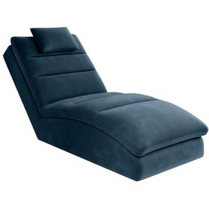Casa Padrino luxe chaise longue met hoofdkussen blauw 85 x 170 x H. 92 cm - Woonkamerfauteuil - recamier - Woonkamermeubels - Luxe meubels
