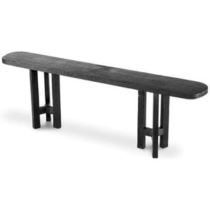 Casa Padrino Antieke zwarte luxe console 230 x 35 x H 74,5 cm - rechthoekige consoletafel van massief hout - massief houten meubels - luxe meubels - luxe kwaliteit
