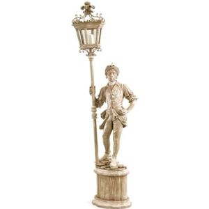 Casa Padrino Luxe barok staande lamp lantaarn antiek beige 52 x 37 x H 207 cm - prachtige barokke stijl staande lamp - luxe kwaliteit - Made in Italy