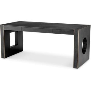 Casa Padrino designer solid wood desk anthracite gray 183 x 51 x H. 79 cm - Office Table - Computer Table - Office Furniture - Luxury Quality