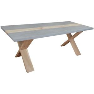 Casa Padrino Landhuisstijl eettafel grijs/natuurlijke kleuren 240 x 100 x H 78 cm - landelijke stijl keukentafel - landelijke stijl tuintafel - landelijke stijl eetkamer & tuinmeubel