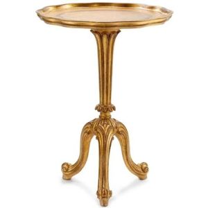 Casa Padrino Luxe barok bijzettafel antiek goud - prachtige barokke stijl 3-poot massief houten tafel - luxe meubels in barokstijl - barok meubilair - luxe kwaliteit - Made in Italy