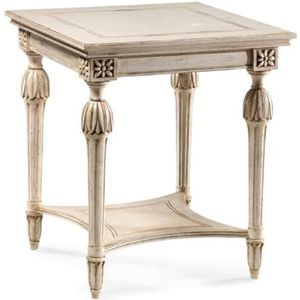 Casa Padrino luxe barokke bijzettafel antiek crème wit/bruin - Prachtige massief houten tafel in barokke stijl - Luxe meubels in barokke stijl - Barok meubilair - Made in Italy