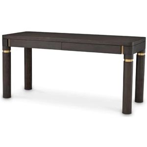 Casa Padrino luxe bureau met 2 lades mokka/messing 160 x 60 x H. 76 cm - Kantoorbureau - Computerbureau - Kantoormeubilair - Luxe meubels - Luxe meubels - Luxe kwaliteit