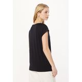 T-shirt - Effen - Jersey - Kwartmouw - Normale Pasvorm