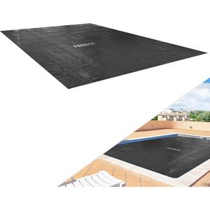 Arebos Zwembad Solarfolie/Cover | Solar cover vierkant Ø 2,6 x 1,6 m zwart | Solar cover dikte 120 µm | Zwembadverwarming voor waterverwarming | Zwembad Zonnezeil
