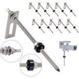 NuaFix - Stokschroef - Roestvrij Staal - Inclusief Adapterplaat en EPDM Pakking