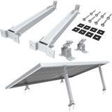 Nuasol - NuaFix Verstellbare Halterung Solar- & PV-Montagesysteme Photovoltaik Solarmodule Solarpanel Balkonkraftwerk Neigungswinkel 15� - 30� Silber