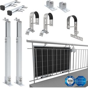 NuaSol Balkon elektriciteitscentrale beugel Railing Een zonnepaneel bevestigen