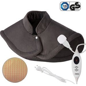AREBOS Schouder Warmtekussen - nek warmtekussen - warmtekussen elektrisch - 56 x 52 cm - 6 warmtestanden