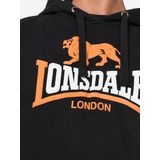 Lonsdale - Thurning - Hoodie - Met Kangoeroezak - Zwart