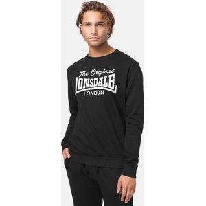 Lonsdale Burghead Rundhals Sweatshirt normale Passform Black/White-3XL