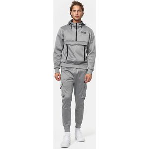 Trainingsanzug - Zwart - Fleece - Halve Rits